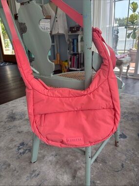 Athleta Coral Quilted Shoulder Bag in Pink